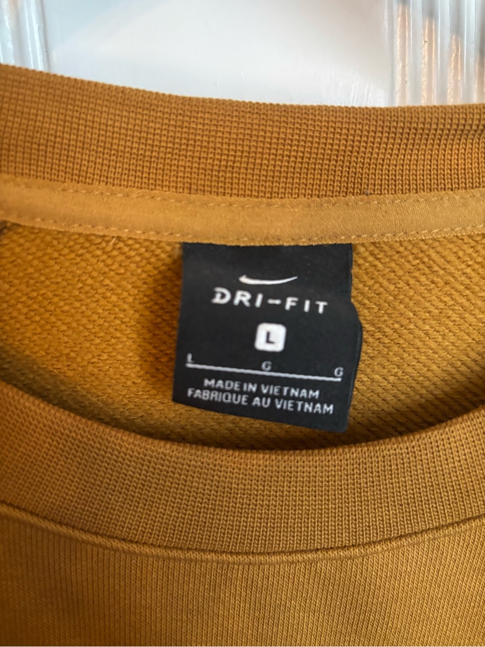 Nike Dri-FIT Mustard Crew Neck Sweatshirt - Picture 2 of 12